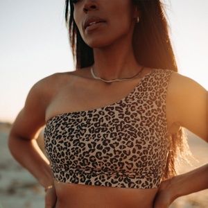 Albion Fit Pursuit Icon Swim Crop Animal Print